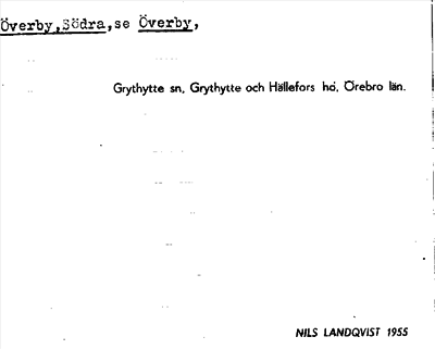 Bild på arkivkortet för arkivposten Överby, Södra, se Överby