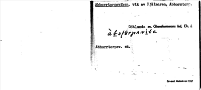 Bild på arkivkortet för arkivposten Abborrtorpsviken