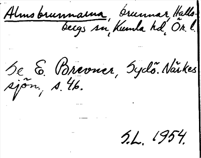 Bild på arkivkortet för arkivposten Almsbrunnarna
