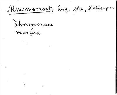 Bild på arkivkortet för arkivposten Almsmovaset
