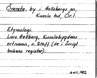 Bild på arkivkortet för arkivposten Översta