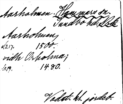 Bild på arkivkortet för arkivposten Aarholmen