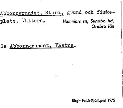 Bild på arkivkortet för arkivposten Abborrgrundet, Stora, se Abborrgrundet, Västra