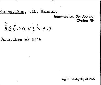 Bild på arkivkortet för arkivposten Östnaviken