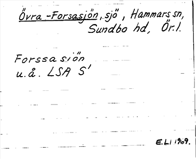 Bild på arkivkortet för arkivposten Övra-Forsasjön