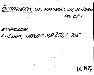 Bild på arkivkortet för arkivposten Öxnaviken