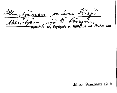 Bild på arkivkortet för arkivposten Abborrtjärnen, se även Sörsjö Abborrtjärn