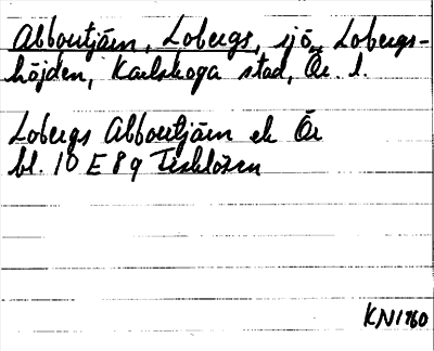 Bild på arkivkortet för arkivposten Abborrtjärn, Lobergs