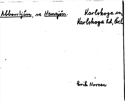 Bild på arkivkortet för arkivposten Abborrtjärn, se Hemsjön