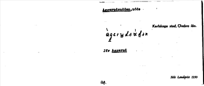 Bild på arkivkortet för arkivposten Aggerudsudden, jft Aggerud