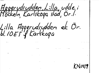 Bild på arkivkortet för arkivposten Aggerudsudden, Lilla
