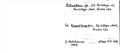 Bild på arkivkortet för arkivposten AIKvettern, se Knappforsen