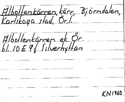 Bild på arkivkortet för arkivposten Albottenkärren