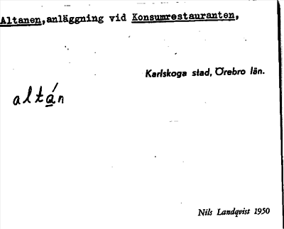 Bild på arkivkortet för arkivposten Altanen