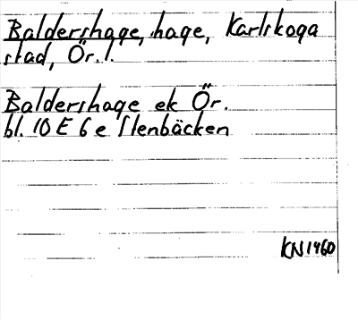 Bild på arkivkortet för arkivposten Baldershage