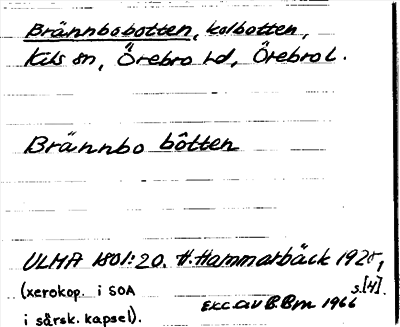 Bild på arkivkortet för arkivposten Brännbobotten