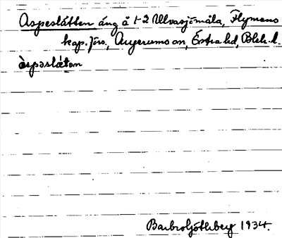 Bild på arkivkortet för arkivposten Aspeslätten