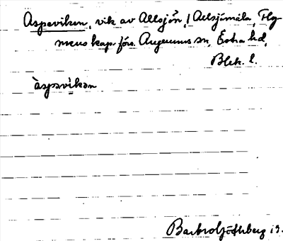 Bild på arkivkortet för arkivposten Aspeviken