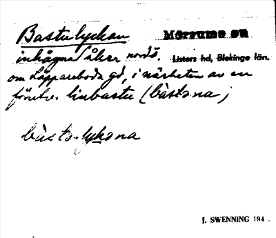 Bild på arkivkortet för arkivposten Bastulyckan