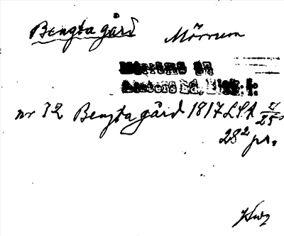 Bild på arkivkortet för arkivposten Bengta gård