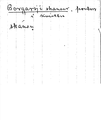 Bild på arkivkortet för arkivposten Borgarsjö skansar