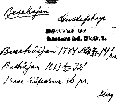 Bild på arkivkortet för arkivposten Besehejan