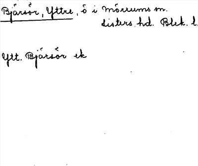 Bild på arkivkortet för arkivposten Bjärsör, Yttre