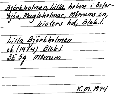 Bild på arkivkortet för arkivposten Björkholmen, Lilla