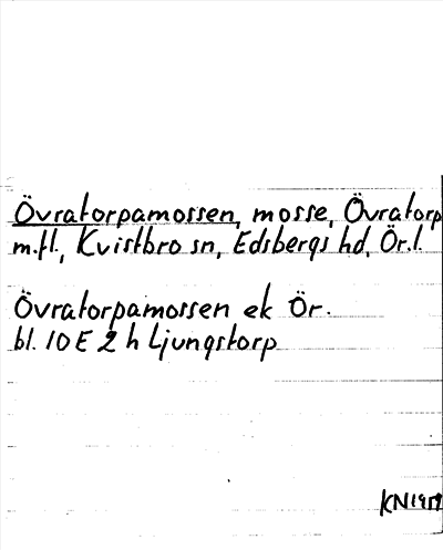 Bild på arkivkortet för arkivposten Övratorpamossen
