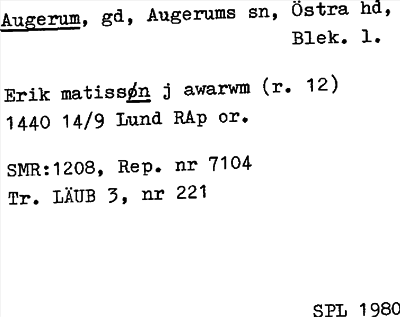 Bild på arkivkortet för arkivposten Augerum