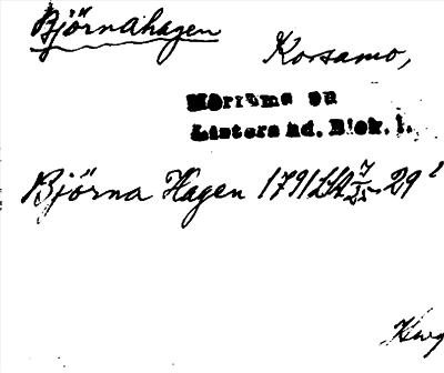 Bild på arkivkortet för arkivposten Björnahagen