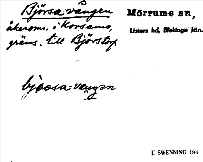 Bild på arkivkortet för arkivposten Björsavången
