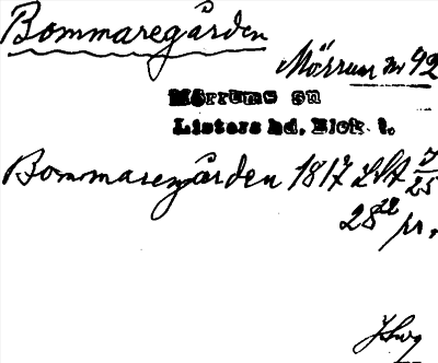 Bild på arkivkortet för arkivposten Bommaregården