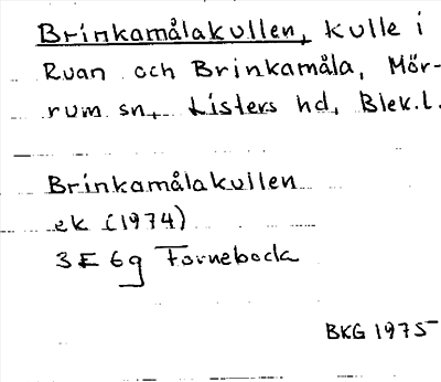 Bild på arkivkortet för arkivposten Brinkamålakullen