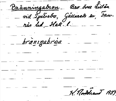 Bild på arkivkortet för arkivposten Bränningabron