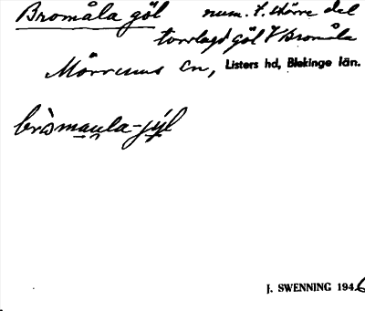 Bild på arkivkortet för arkivposten Bromåla göl