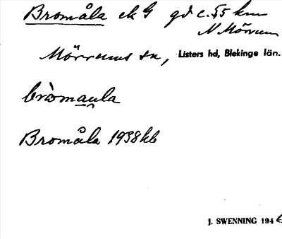 Bild på arkivkortet för arkivposten Bromåla