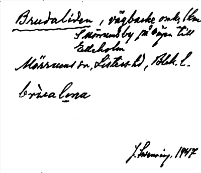Bild på arkivkortet för arkivposten Brudaliden