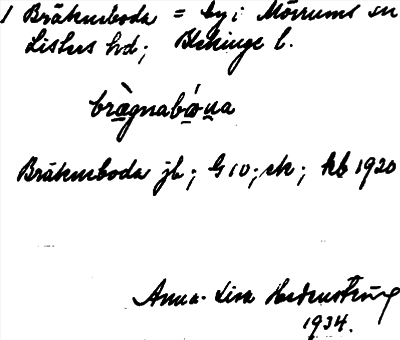 Bild på arkivkortet för arkivposten Bräkneboda