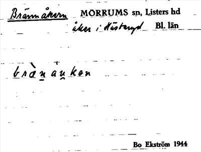 Bild på arkivkortet för arkivposten Brännåkern