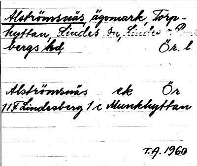 Bild på arkivkortet för arkivposten Alströmsnäs
