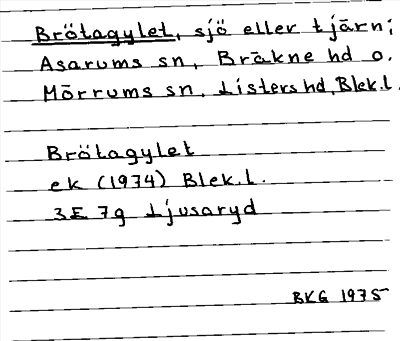 Bild på arkivkortet för arkivposten Brötagylet