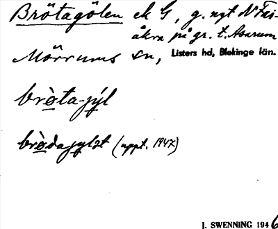 Bild på arkivkortet för arkivposten Brötagölen