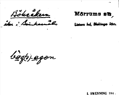 Bild på arkivkortet för arkivposten Bökeåkern