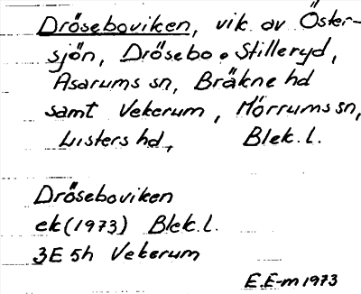 Bild på arkivkortet för arkivposten Dröseboviken