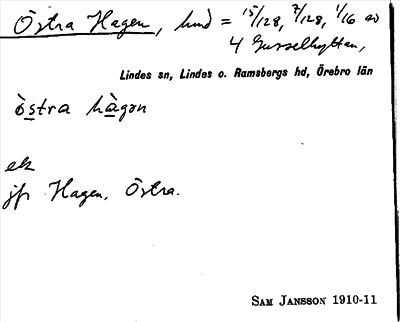 Bild på arkivkortet för arkivposten Östra Hagen