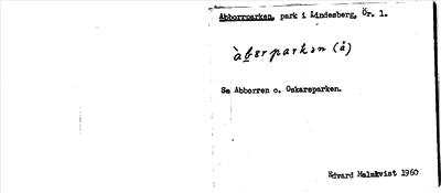 Bild på arkivkortet för arkivposten Abborrparken