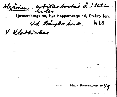 Bild på arkivkortet för arkivposten Algården