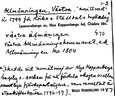 Bild på arkivkortet för arkivposten Allmänningen, Västra