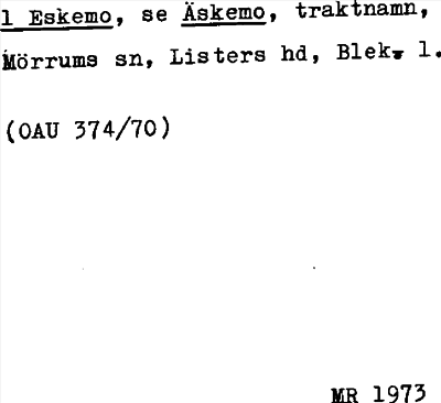 Bild på arkivkortet för arkivposten Eskemo